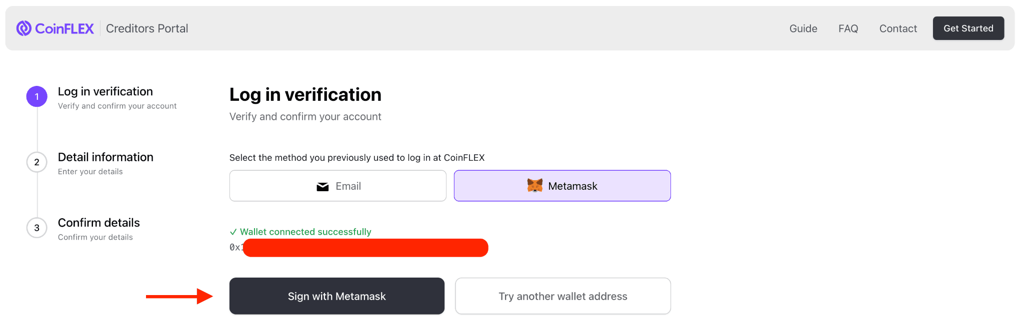 Metamask Flow Step 4